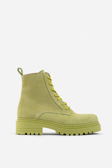 Riri lime suede platform boots - KACHOROVSKA