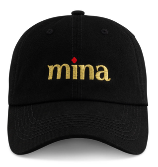 Mina Gold Logo Black Hat