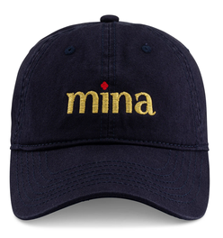 Mina Gold Logo Navy Hat
