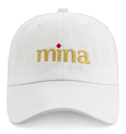 Mina Gold Logo White Hat