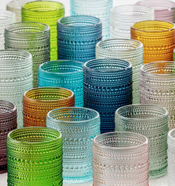 Jupiter Glassware Collection (10 colors, multiple sizes)