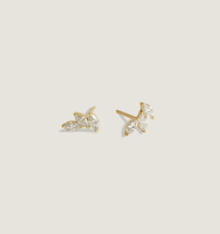Triple Marquise Stud Earring Diamond