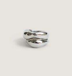 Hera Sculptural Ring Stack Silver