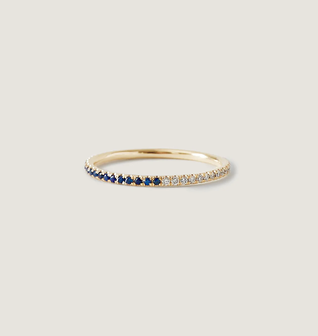 Two In One Pavé Ring Blue Sapphire