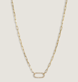 Pavé Diamond Link Chain Necklace