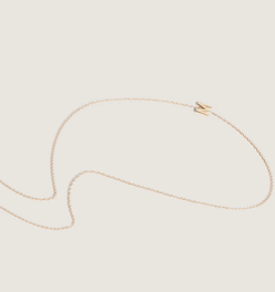 Asymmetrical Single Initial Necklace