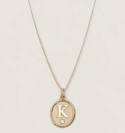Love Letter Diamond Necklace Micro Rolo Chain