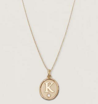 Love Letter Diamond Necklace Micro Rolo Chain