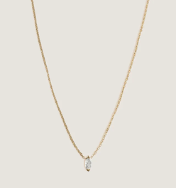 Solitaire Marquise Diamond Necklace