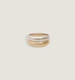 Dare To Love Double Dome Ring Gold & Silver