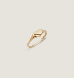 Petite Heart Signet Ring
