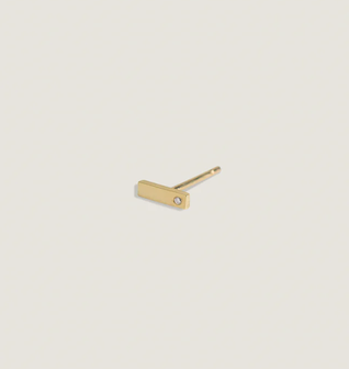 Nichaela Bar Stud Earrings Diamond