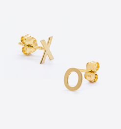 Gold Initial Earrings