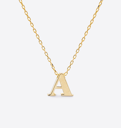 Gold Mini Initial Necklace