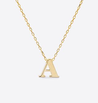 Gold Mini Initial Necklace