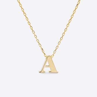 Gold Mini Initial Necklace