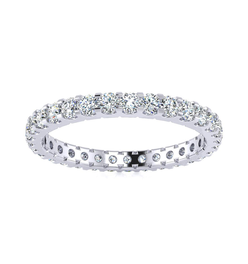 1 Carat Round Diamond Eternity Ring In 14 Karat White Gold - Exact Dupe For Blue Nile