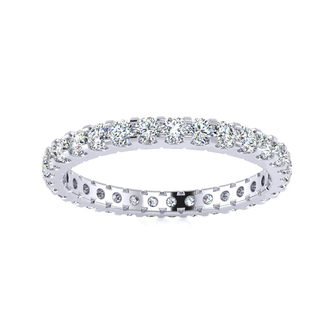 1 Carat Round Diamond Eternity Ring In 14 Karat White Gold - Exact Dupe For Blue Nile