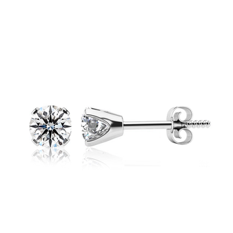 Graduation Gifts! 1 Carat Lab Grown Diamond Stud Earring In 14K White Gold