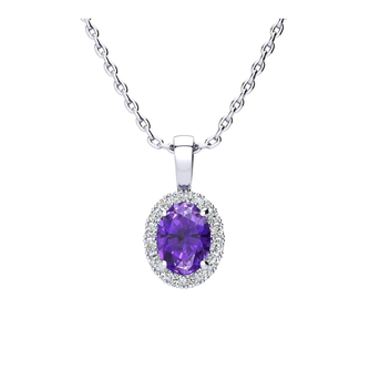 Graduation Gifts! Special Birthstone Necklace In Sterling Silver With Diamonds