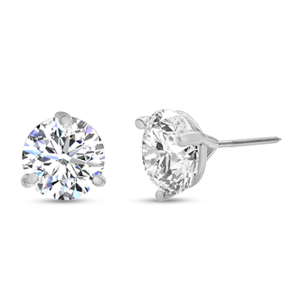 2 Carat Lab Grown Diamond Martini Stud Earrings In 14 Karat White Gold - Exact Dupe For James Allen