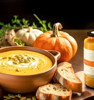 18 Chestnuts Pumpkin Coconut Soup