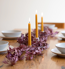 Hand-Dipped Beeswax Taper Candles