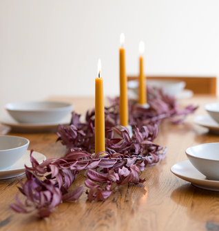 Hand-Dipped Beeswax Taper Candles