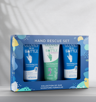 Gloves In A Bottle – Protects & Restores Dry Cracked Skin (3-Pack 3.4oz Tube Gift Set, Variety)