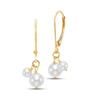 Freshwater Pearl Cluster Drop Earrings