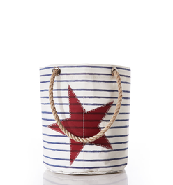 Breton Stripe and Star Beachcomber Bucket