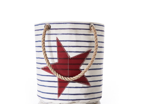 Breton Stripe and Star Beachcomber Bucket