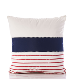 Red Mariner Stripe Pillow