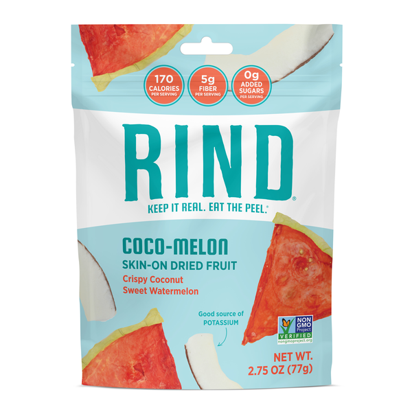 RIND® Launches Coco-Melon: Adds Mouthwatering Melon Blend To Line of Skin-On Superfruit Snacks