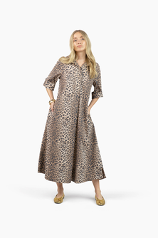 Weekender Caftan Dress - Khaki Leopard