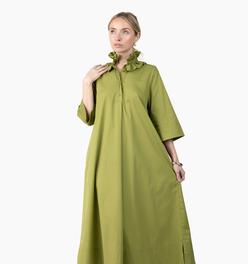 Weekender Ruffle Caftan - Wasabi