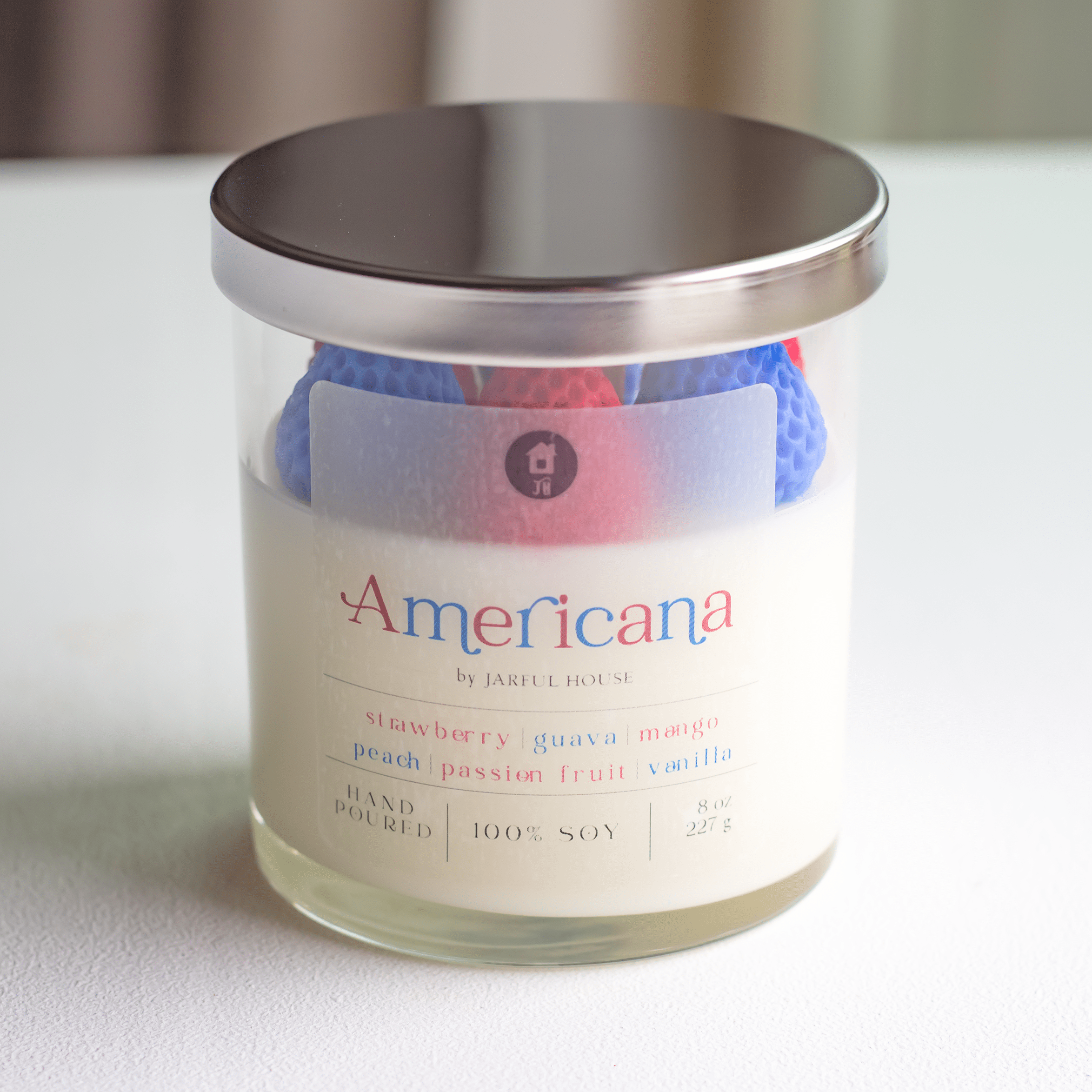 Dessert Candle Americana | Red White Blue Patriotic Home Decor