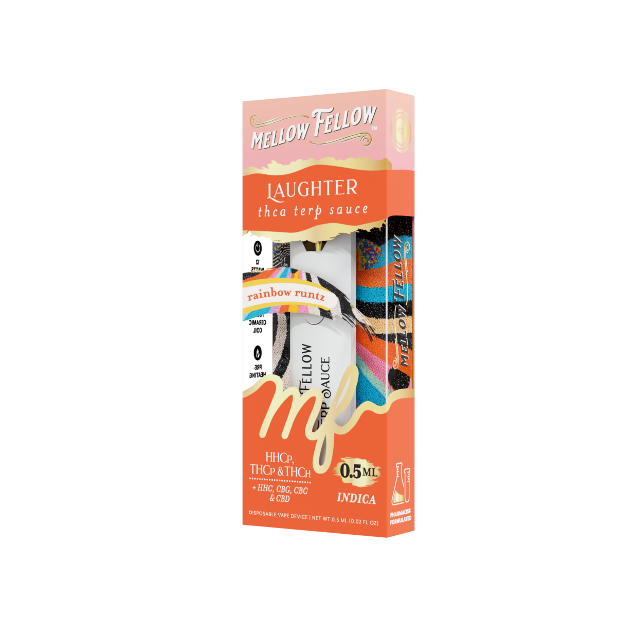 Laughter Blend 0.5ml Terp Sauce Disposable Vape - Rainbow Runtz (Indica)