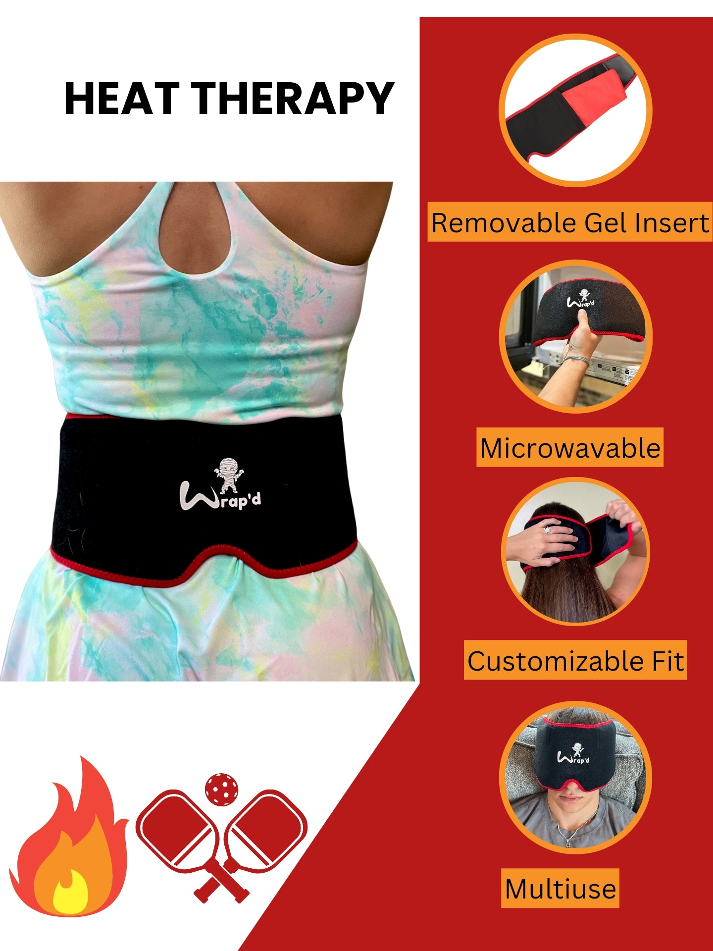 Pickleball Essentials Kit - Hot & Cold Therapy Packs for Pickleball Players