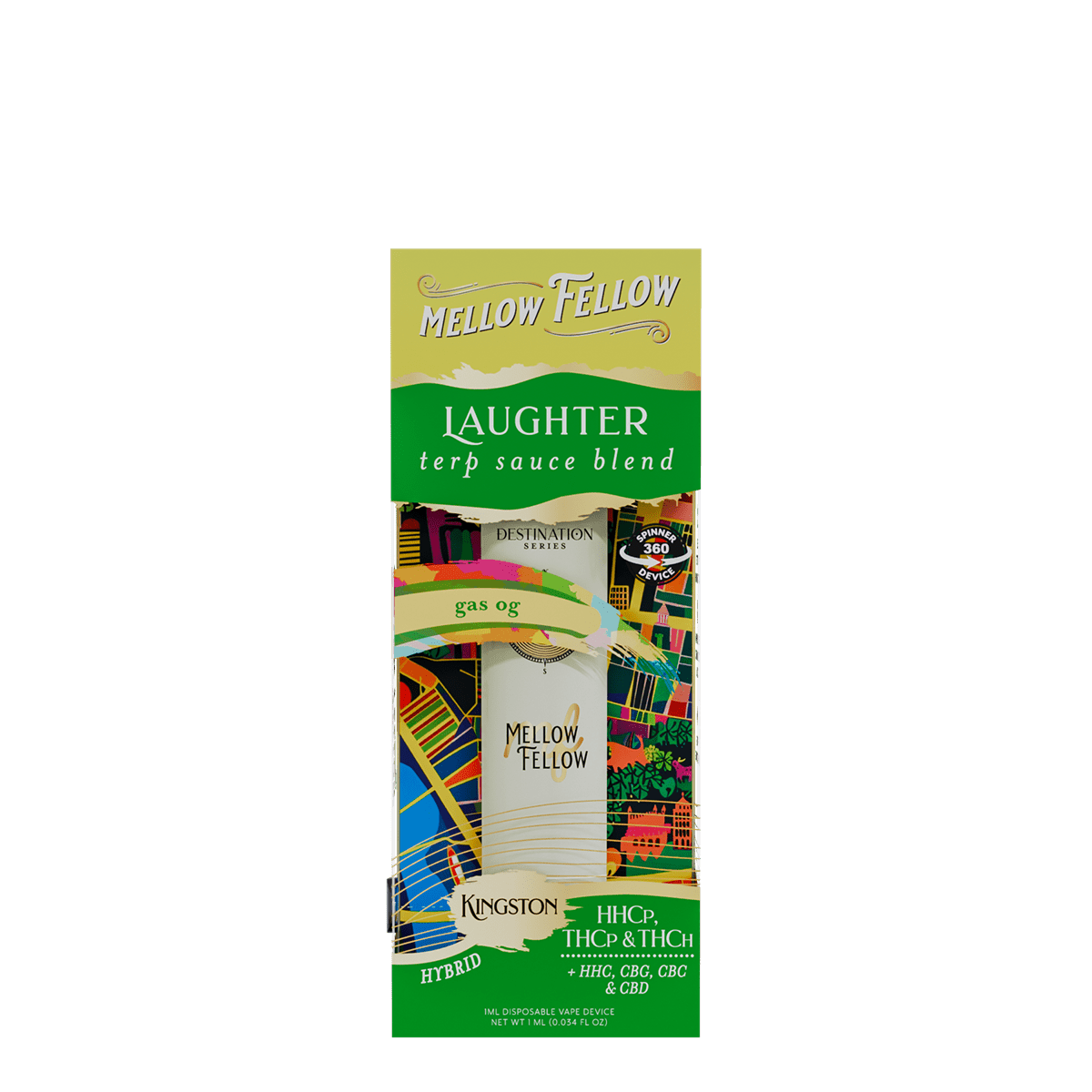 Laughter Blend - Terp Sauce 1ml Disposable Spinner Vape - Gas OG (Hybrid)