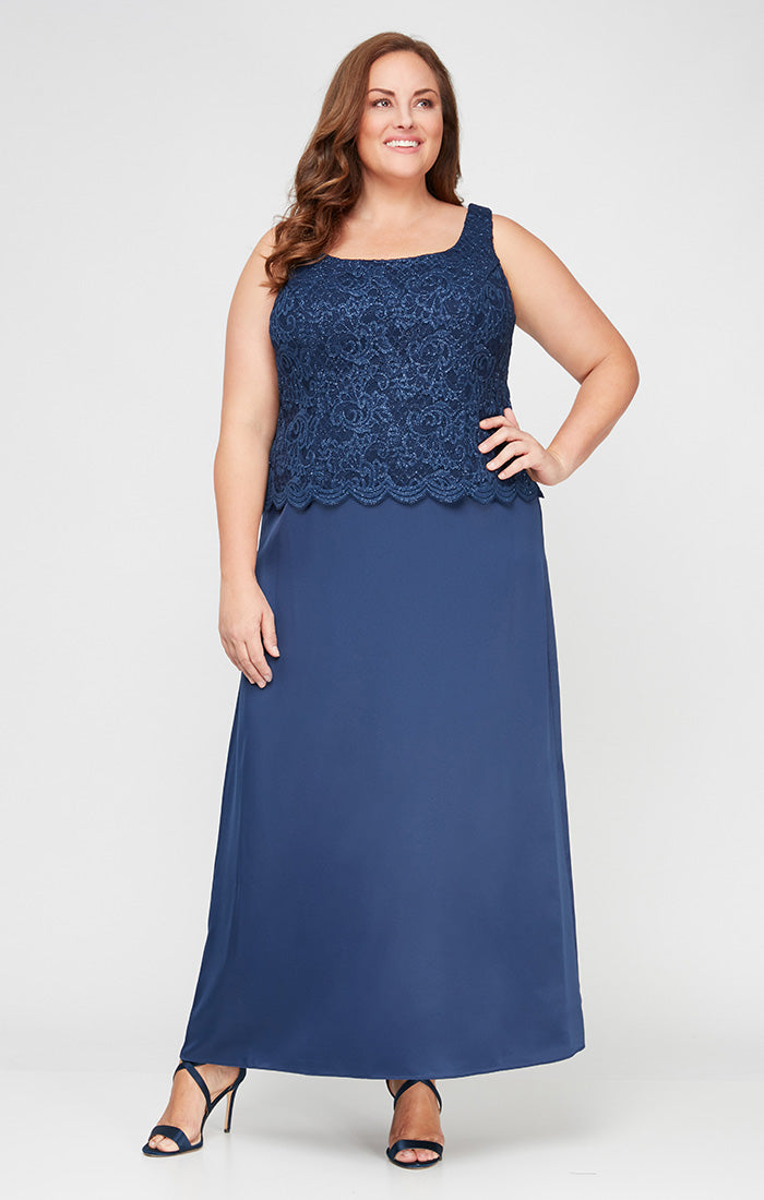Plus Bethany Glitter Lace Jacket Dress