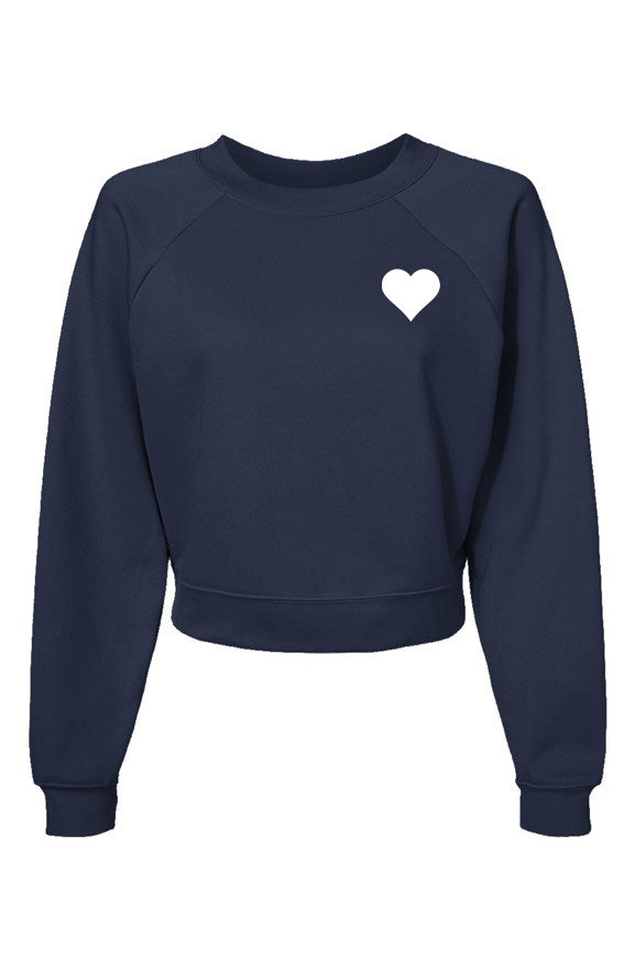 Love All Womens Heart Pullover Fleece Sweatshirt