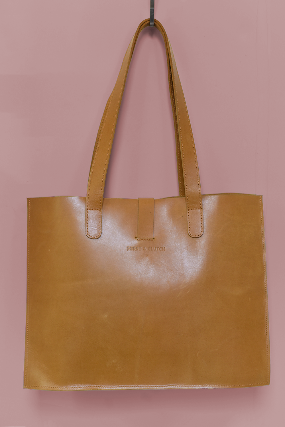 Large Leather Handbag with Laptop Divider