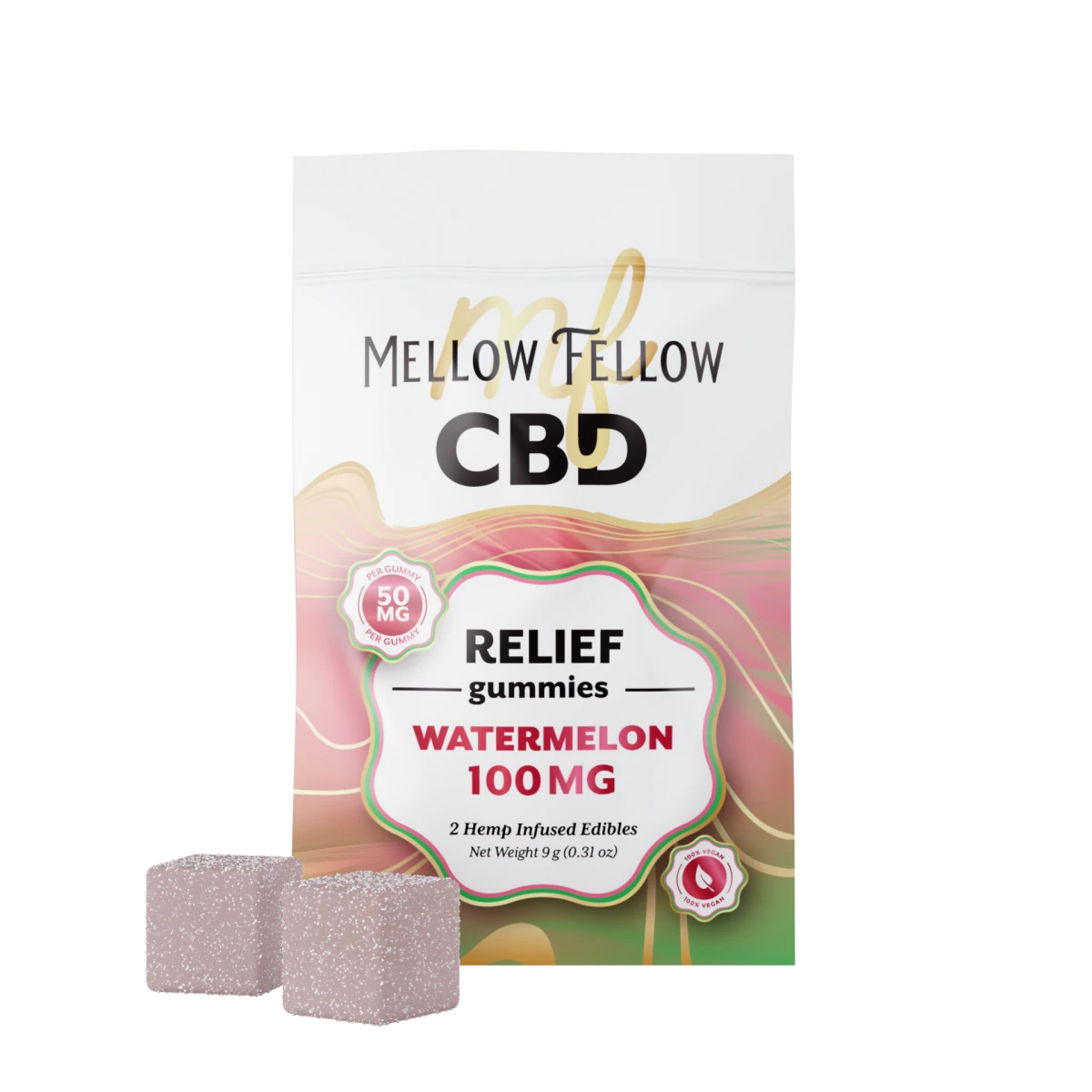 Relief CBD Gummies 100mg - Watermelon