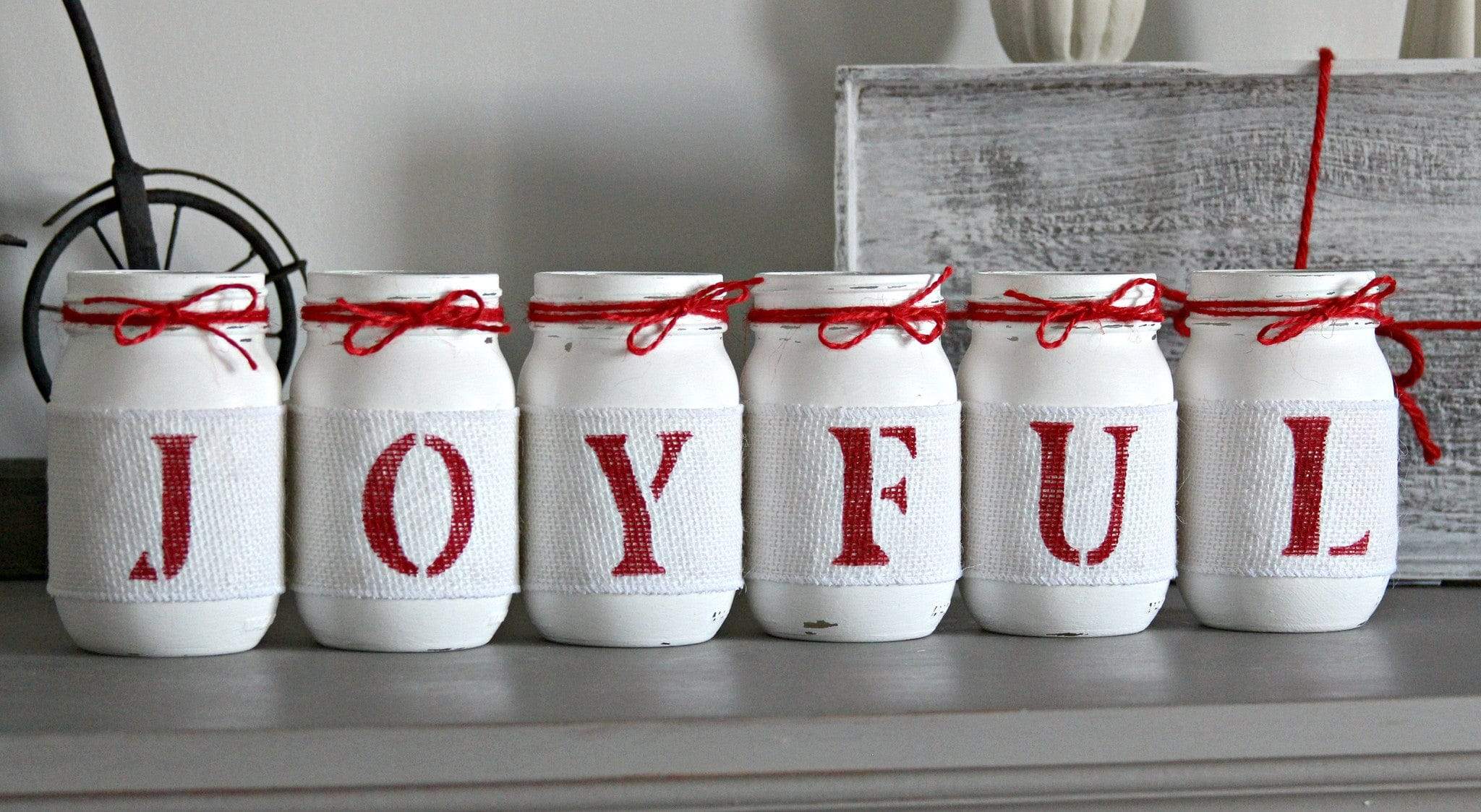 Rustic Christmas Home Decor | Joyful Table Decor - Two Sided