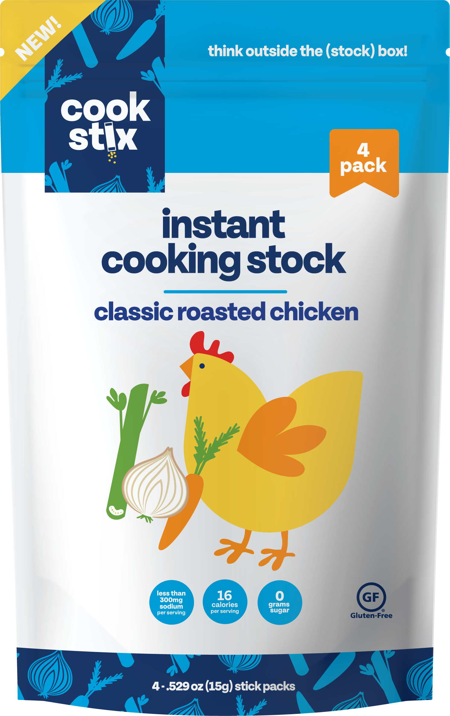 Classic Roasted Chicken Stock - 4 Stix