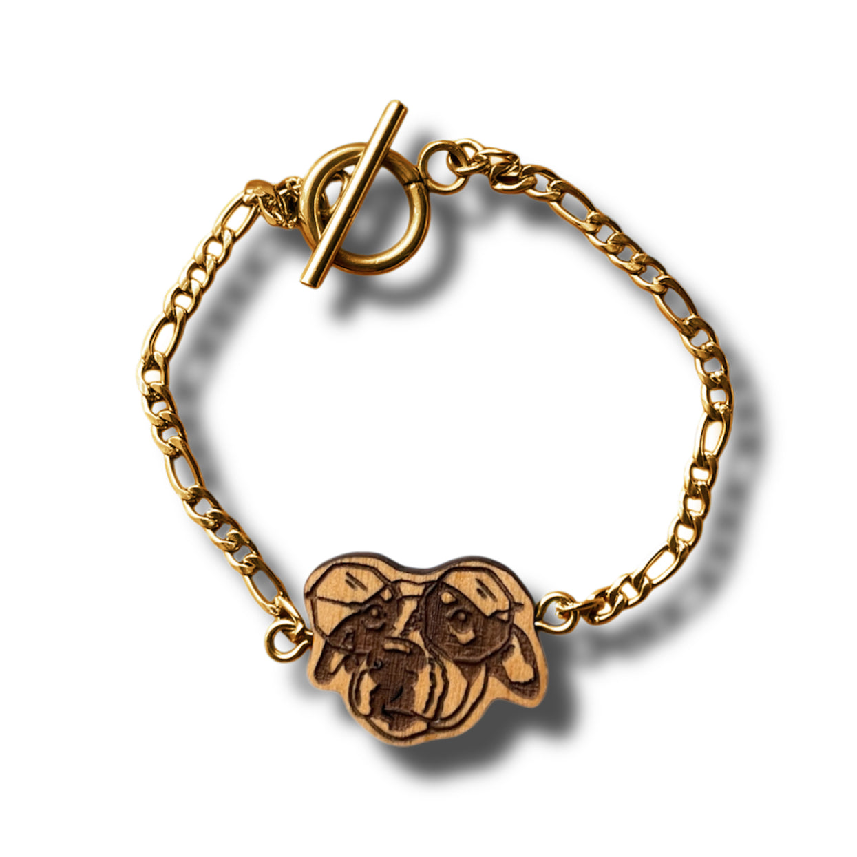 Wooden Charm Pet Portrait Bracelet
