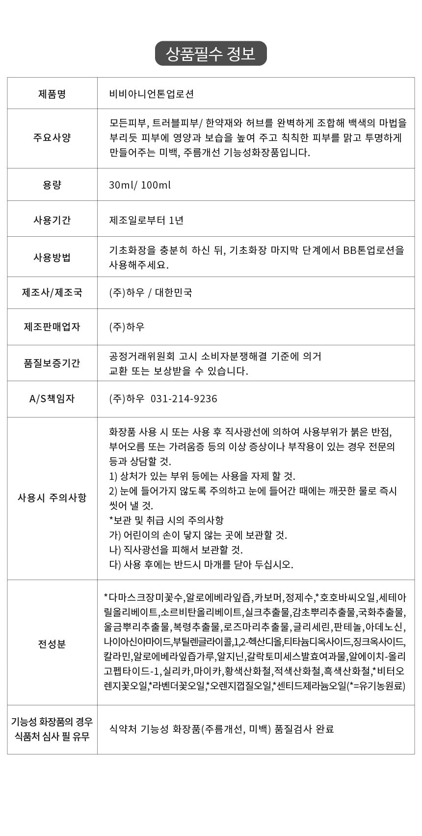 [DressingTable] BB "Iron" Tone Up Lotion 30ml