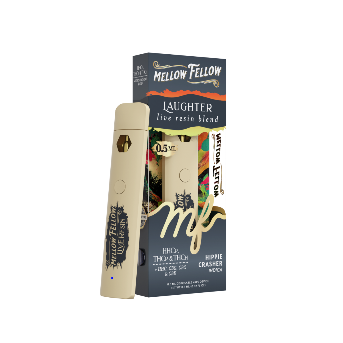 Laughter Blend 0.5ml Live Resin Disposable Vape - Hippie Crasher (Indica)
