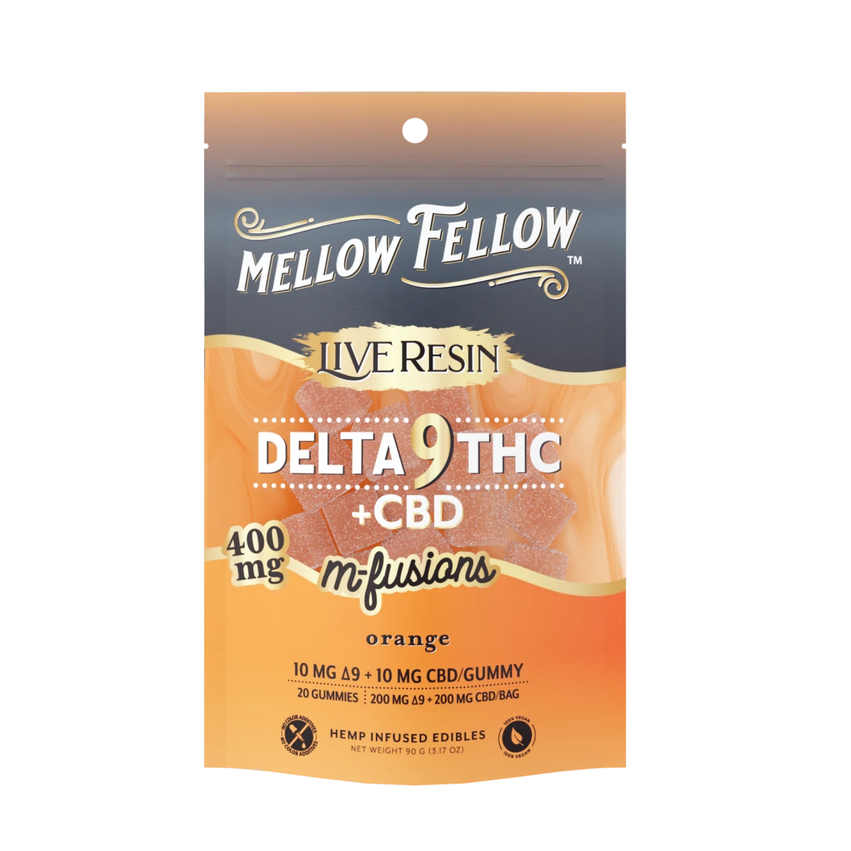Delta 9 Live Resin Edibles 400mg - Orange